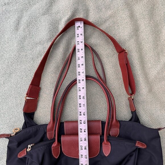LONGCHAMP "Le Pliage - 'Shopping' - Modele Depose" - 11" height VVGUC - Picture 9 of 16